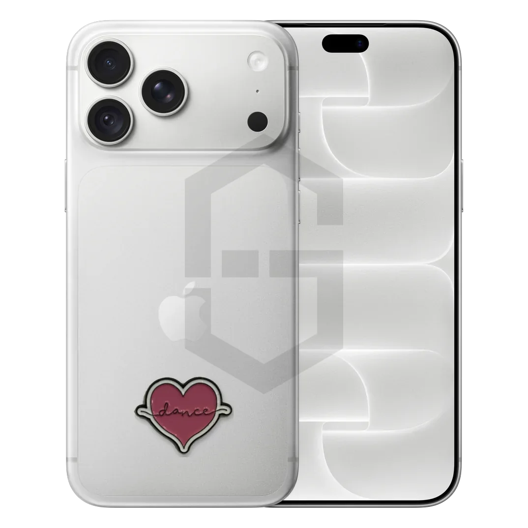 Dance Heart Metal Sticker — photo 1