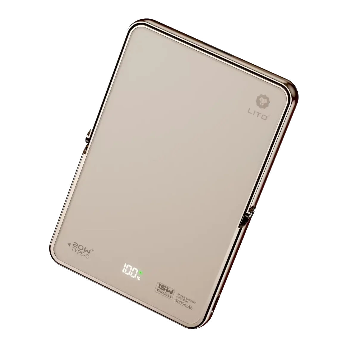 Lito LP03 5-in-1 Magnetic Power Bank, 5000mAh, Gold — photo 1
