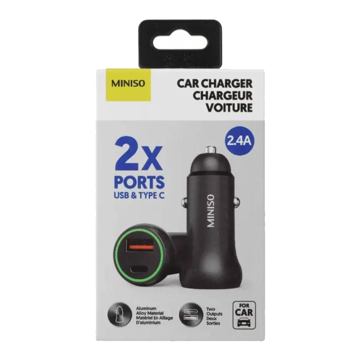 Miniso U18 Dual-Port Car Charger, 2.4A — photo 3