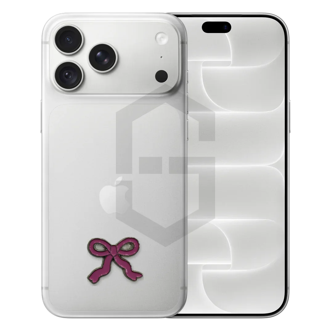 Pink Bow Metal Sticker — photo 1
