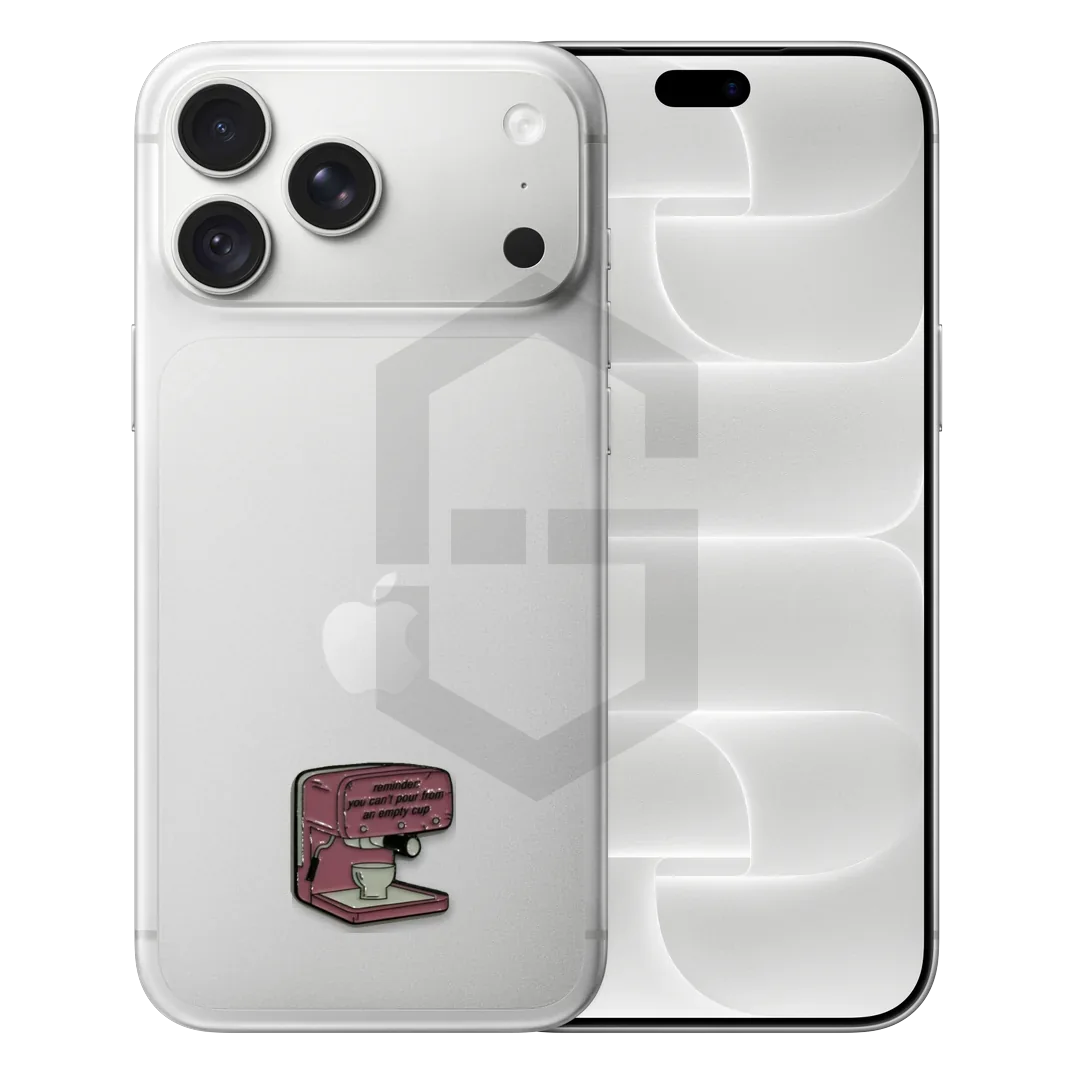 Pink Coffee Machine Metal Sticker — photo 1