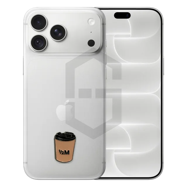 ½M Cup Metal Sticker, Peach
