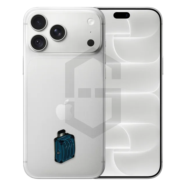 Blue Suitcase Metal Sticker