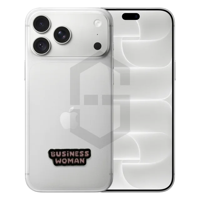 Business Woman Metal Sticker