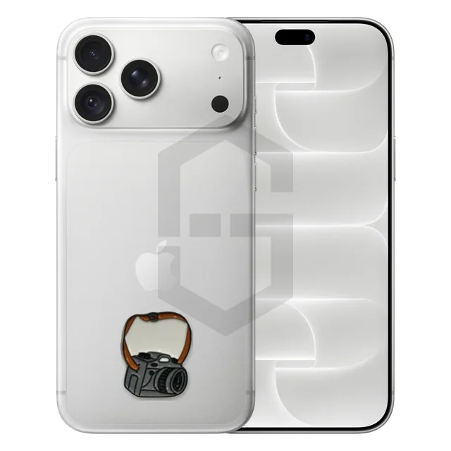 Camera with Strap Metal Sticker