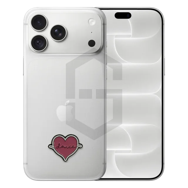 Dance Heart Metal Sticker