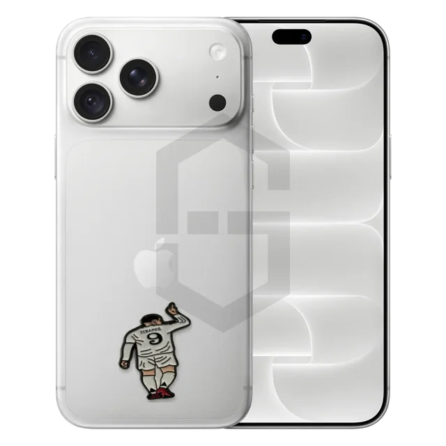 Footballer No. 9 Metal Sticker