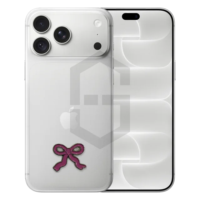 Pink Bow Metal Sticker