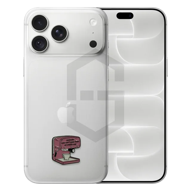 Pink Coffee Machine Metal Sticker