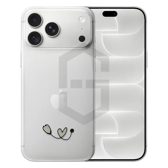 Stethoscope Heart Metal Sticker